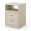 Ensemble de 2 tables de chevet modernes en bois beige de 15,7 po de largeur avec porte et tablette-131521544-131521543