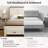 Farmhouse Wood Full Platform Bed Frame With 52" Tall Headboard, Large Storage Drawers, Cream-340031477-365111559