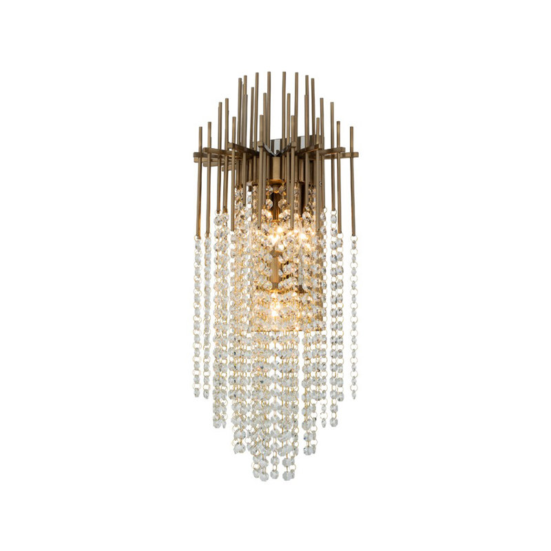 Applique murale Estrella 3 LT champagne brossé doré / transparent Allegri
