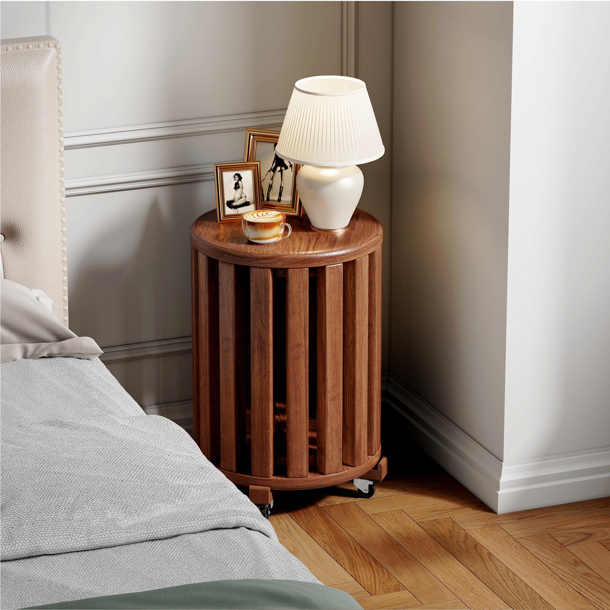 17 Stories 100% Solid Wood Stackable Stools Set Of 4, Wooden Stools, 18 ...