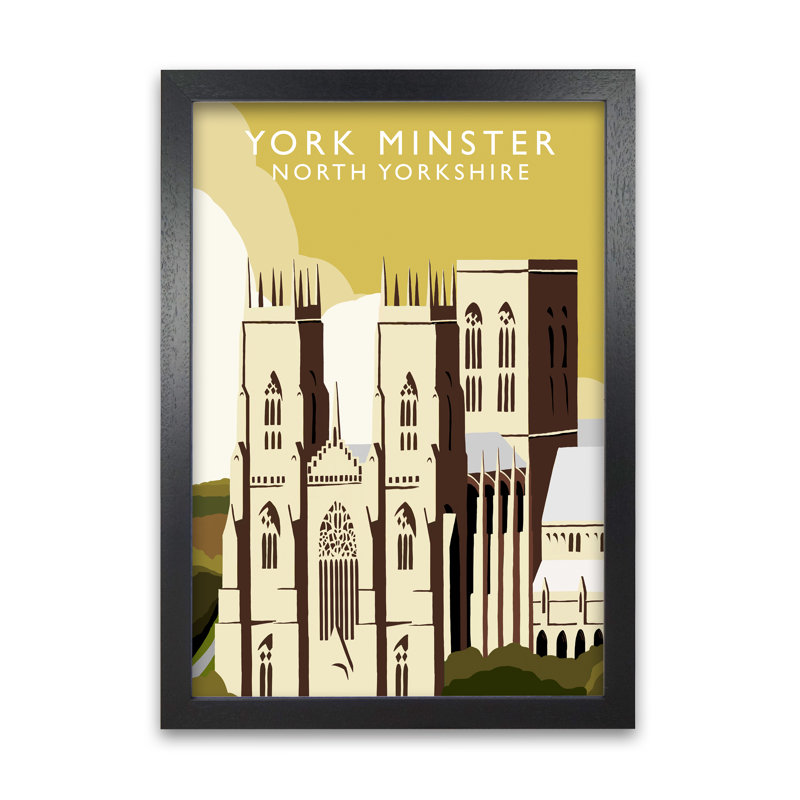 York Minster North Yorkshire by Richard O'Neill - Single Picture Frame Print, 594 cm H x 42 cm W, Black
