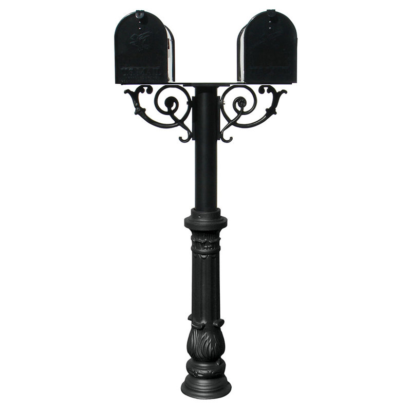 Hanford Aluminum Post Mounted Mailbox, Yes