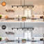 Ensemble de 3 luminaires suspendus en cristal modernes à hauteur réglable pour îlot de cuisine, salle à manger et salon-1213353038-1213353035-1213353037