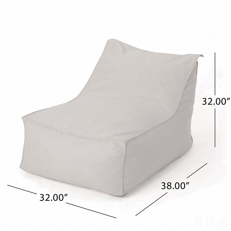 3 pi Fauteuil à billes en tissu résistant à l'eau, kaki