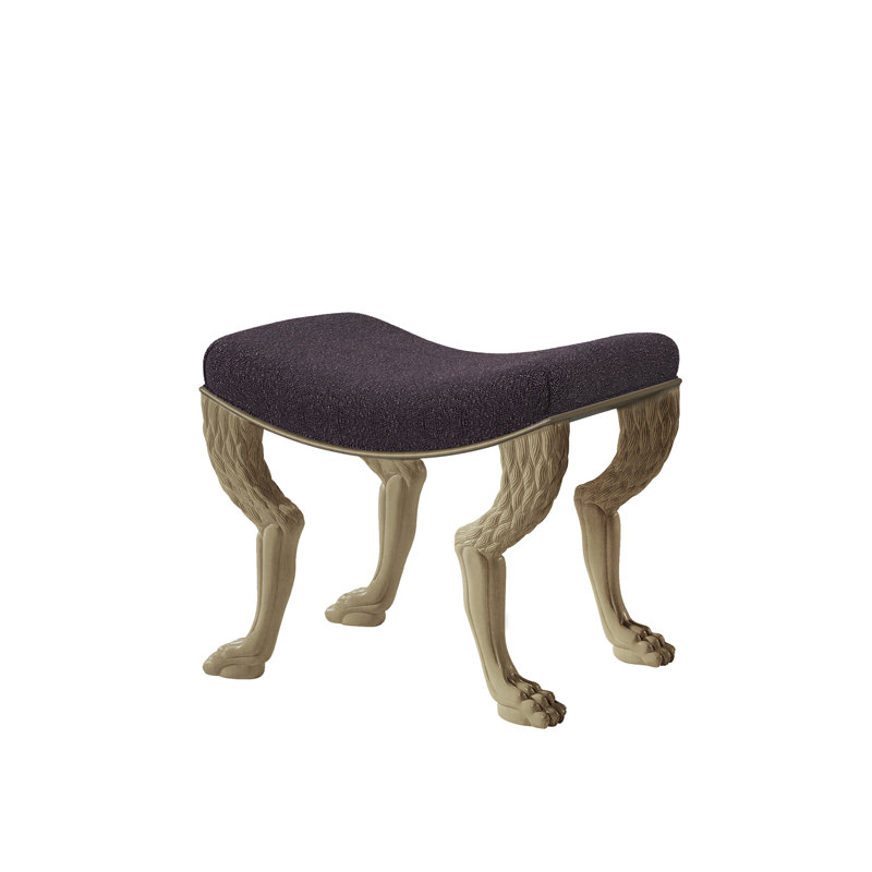 Nob Solid Wood Accent Stool, Dune, Gray 1357-95