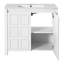 Meuble-lavabo de 36 pouces de largeur avec lavabo, structure en bois massif, charnières à fermeture en douceur et poignées dissimulées pour une structure minimaliste de style blanc rétro, des portes, une tablette ajustable et un espace personnalisé-1064410288