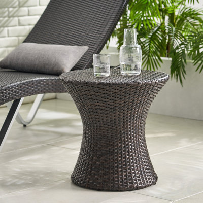 Table de bout 19 po (sans plateau en verre), brun, table de bout Kono