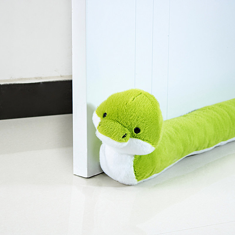Heavy Duty Door Draft Stopper, 7" H x 4" W x 36" D, Serpent vert