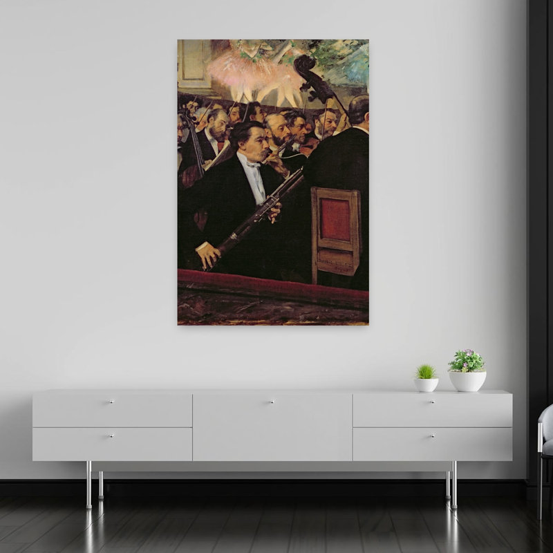 L'Orchestre de l'Opéra, vers 1870. Estampe d'art mural impressionniste abstraite représentant l'architecture urbaine contemporaine.
