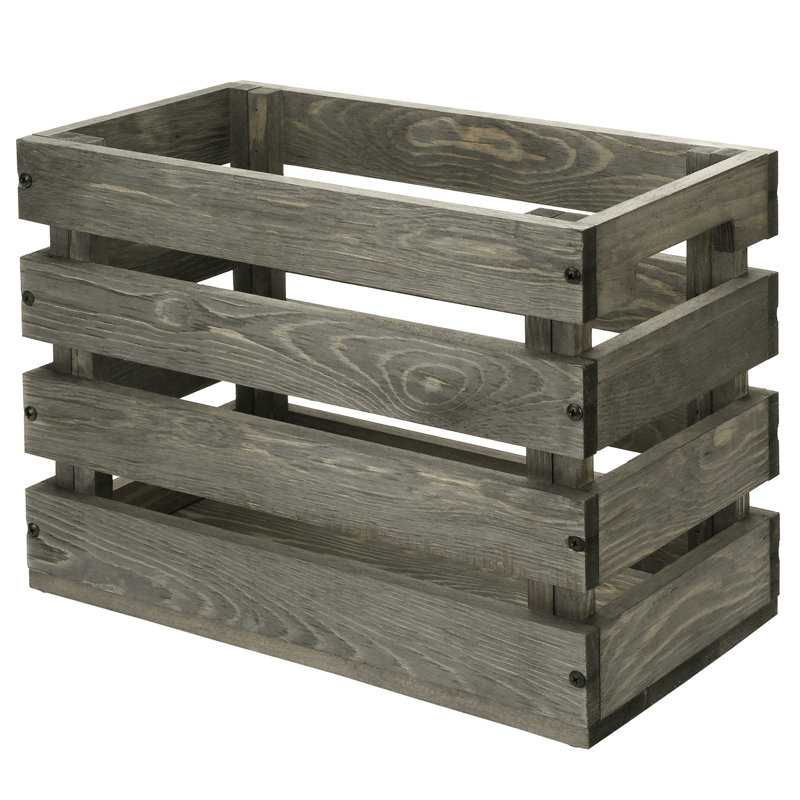 Solid Wood 27.3cm H Tabletop Storage