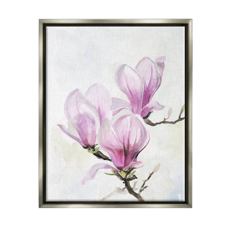 Art floral sur toile flottant "Magnolias" en fleurs par Jennifer Paxton Parker, H 31 po x l 25 po x P 1,7 po