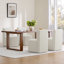 Bralan Polyester Blend Upholstered Side Dining Chair with Casters-2125657200