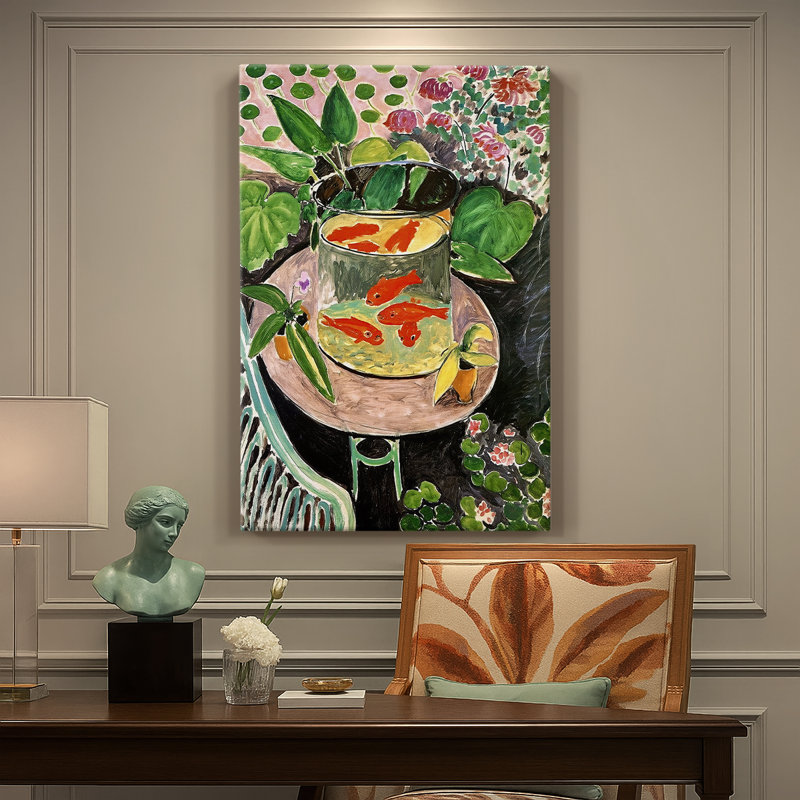 Goldfish (Les Poissons rouges) - Toile tendue avec châssis par Henri Matisse, 24 po x 36 po