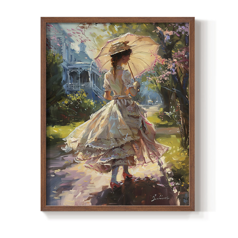 Reproduction encadrée WOMEN Series DCCxxv - bois massif, H 11 po x l 9 po, Noyer