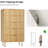 Fluted Wood Dresser, Modern 5 Drawers Dresser With Gold Handle, Wood Drawer Organizer-1708040459