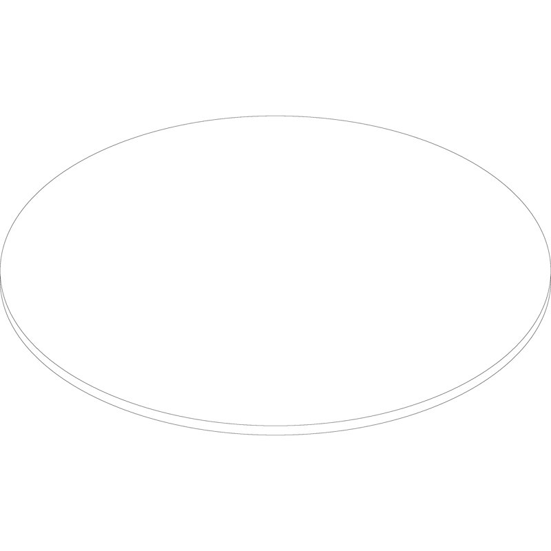 Essentials Series Table Top, 3" H x 42" W x 42" D