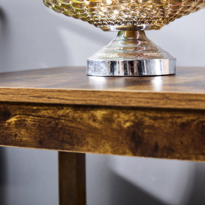 Table de chevet en bois, Brun rustique