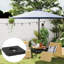 Poids de parasol pour parasols en porte-à-faux, ensemble de 4 poids de base de parasol, noir