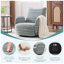 Fauteuil d'appoint pivotant à boucle vert menthe COOLMORE l 28,74 po x P 31,1 po x H 30,31 po