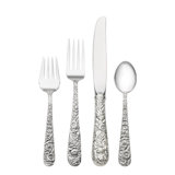 Repousse 4 Piece Flatware Set, Service for 1