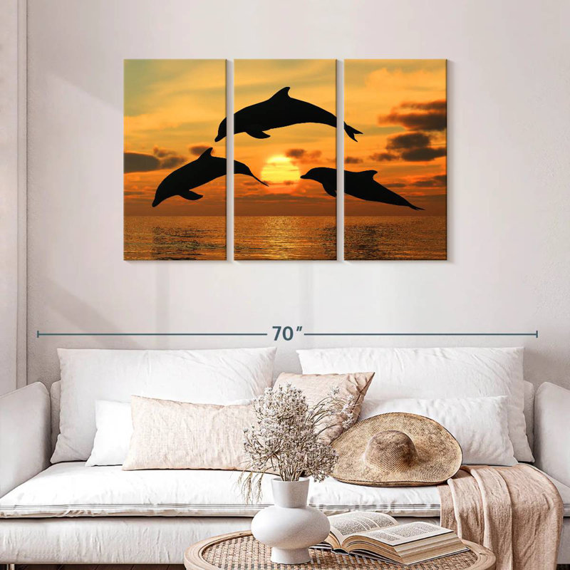 Dauphins volants, H 28 po x l 45 po