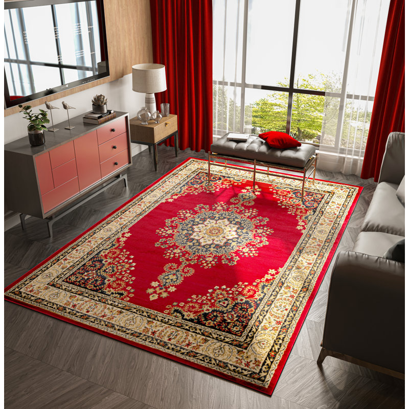 Tapis intérieur / extérieur en laine Doroteja, Rectangle 5 pi x 8 pi