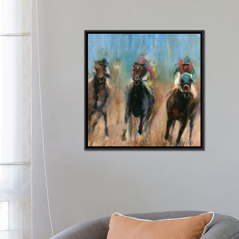 « run », reproduction sur toile, Toile avec cadre noir, H 5 po x l 18 po x P 18 po, Pas de tapis