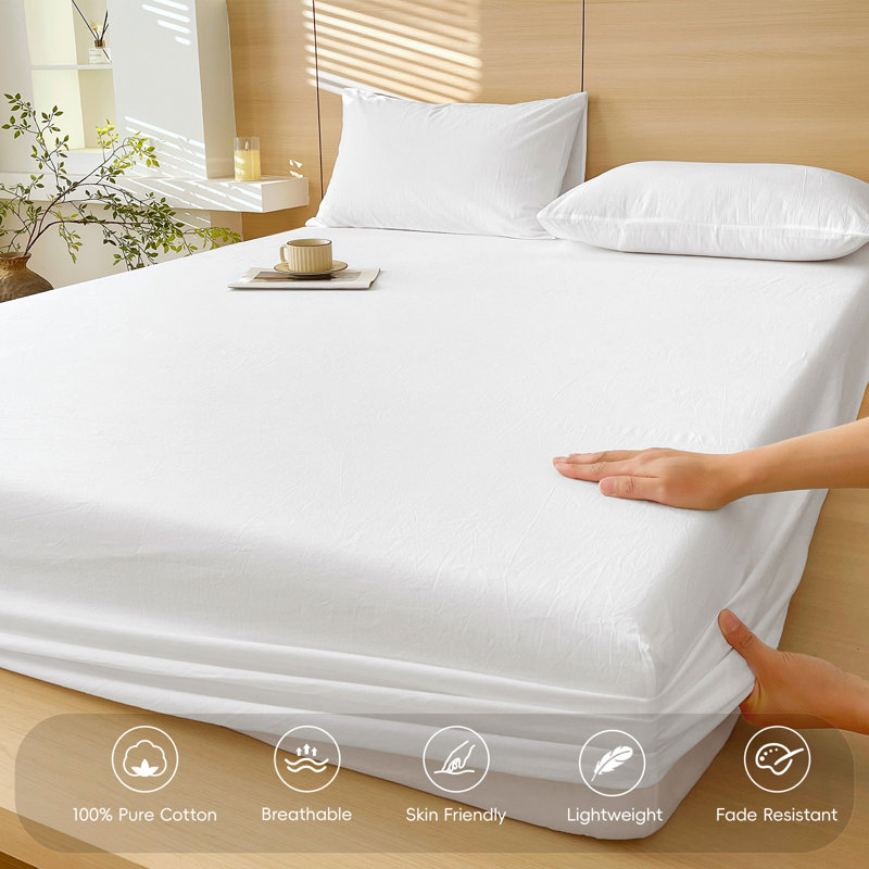 Ensemble de draps-housse avec taies d'oreiller 3 pièces Moomee, Drap-housse très grand + 2 taies d'oreiller très