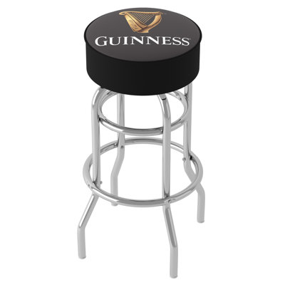 Swivel Upholstered Counter Stool with Metal Frame