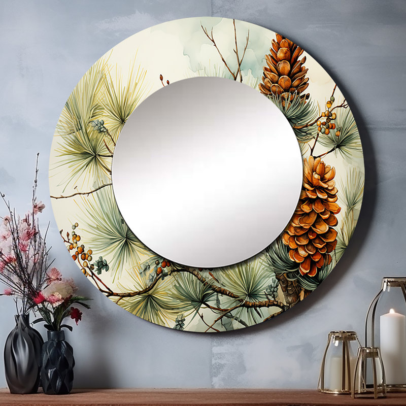 Décoration murale pin rond pin beauté II, 23 po x 23 po