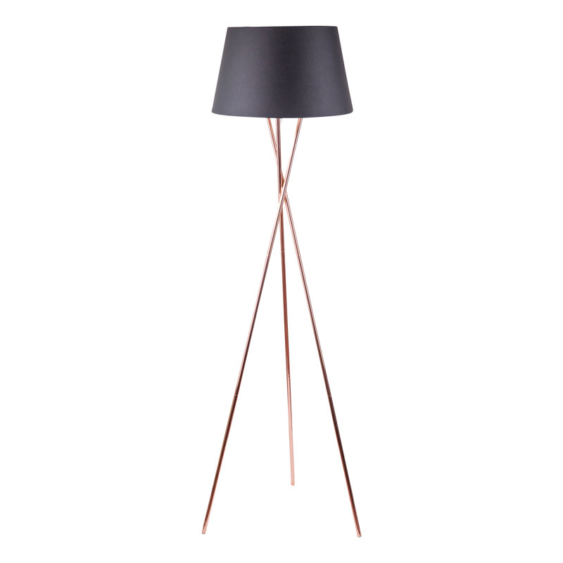 Dumas 154cm Tripod Floor Lamp, Copper, Black