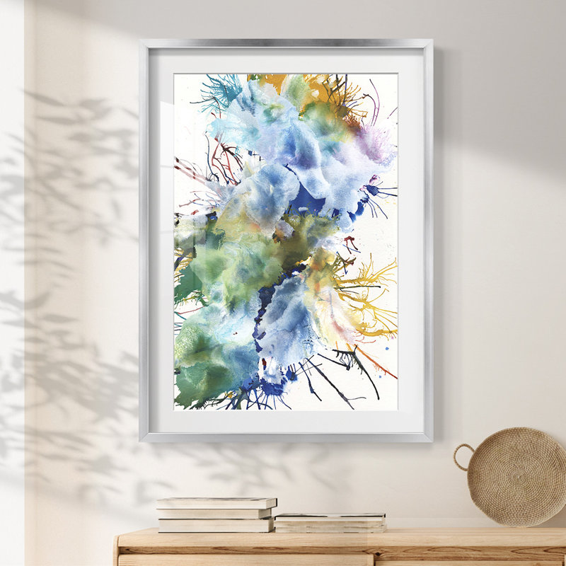 Like An Iris I -Framed Print, 25.5" H x 17.5" W, Silver