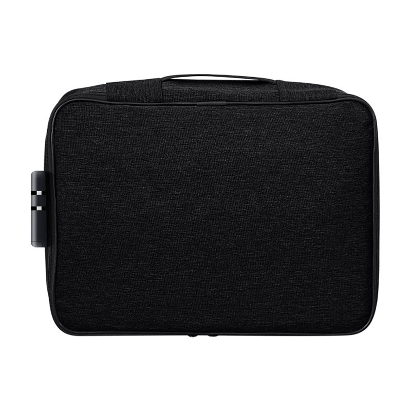 Sac de rangement de certificat Famille de famille multicouche grande capacité boîte de certificat de passeport, Black