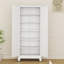 Winston Porter 74.8'' Tall Steel Pantry Cabinet with 5 Adjustabel Shelves for Kitchen and Home Office-1574232916