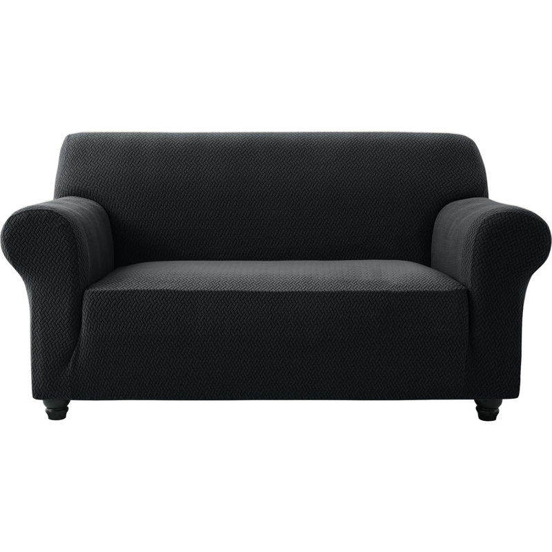 Aspire Homeware Love Seater High Quality Stretchable Spandex Sofa Cover, Black