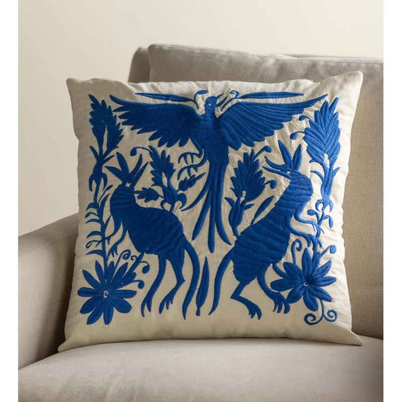 Embroidered Cotton Pillow Cover