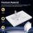 30 In. W X 22 In. D Solid Surface Cultured Marble White Single Sink Bath Vanity Top Rectangular Basin Countertop