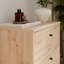 Tekita Modern 3-drawer chest of drawers, small storage cabinet, engineered wood, beige, 54 cm W x 66.3 cm H x 34.8 cm D-391126111