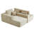 Spacious Beige Sofas, Plush Fabric With Modern Design For Home