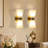 2-Light Gold Glass Wall Sconce-895217440