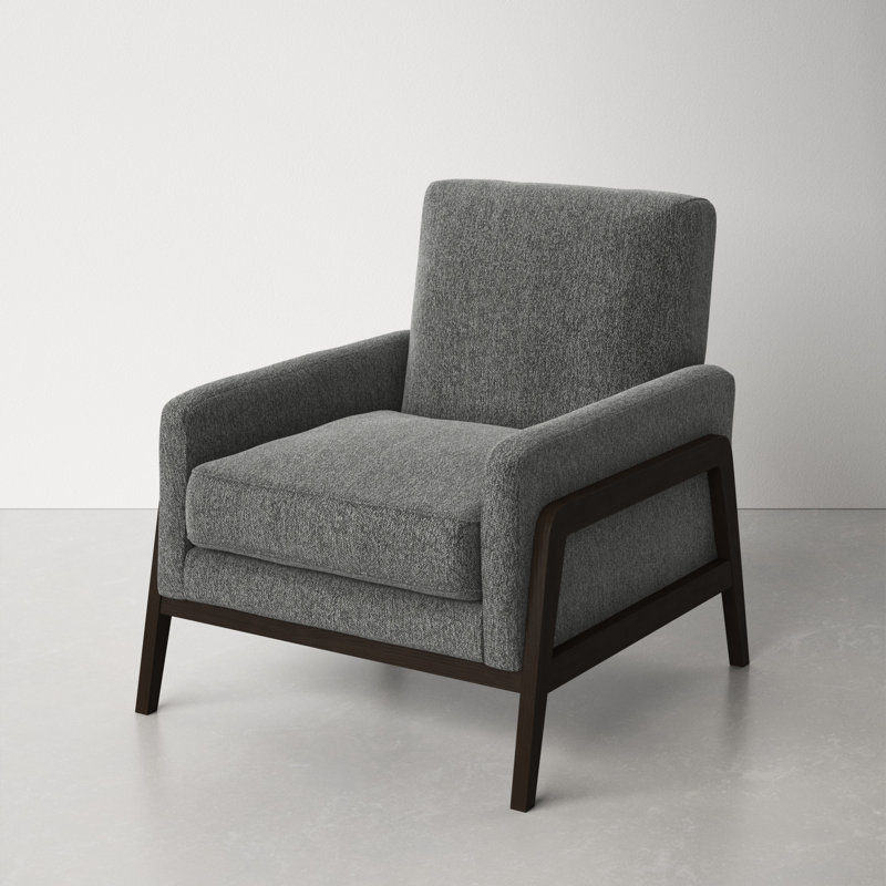 Chuck 28" Wide Polyester Armchair, Gray