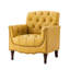 Fauteuil en cuir véritable capitonné Annja-121845632