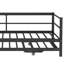 Twin-Sized Metal Daybed Featuring An Adjustable Underbed Drawer And Pop-Up Trundle-107087610