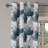 East Urban Home Leaf Print Grommet Curtain Hawaii Tropical Leaves Slate Blue Pale Grey-106654120