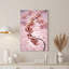 Art mural sur toile Cherry Blossom Branch Over Rippling Water-1369425866