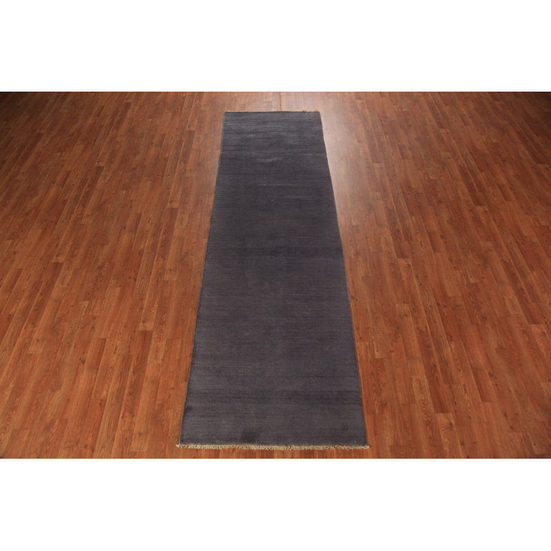 Tapis de couloir moderne gris Gabbeh 3 x 10
