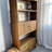 Modern Minimalist Old Elm Wood Five-Drawer Storage Floor-Standing Bookcase