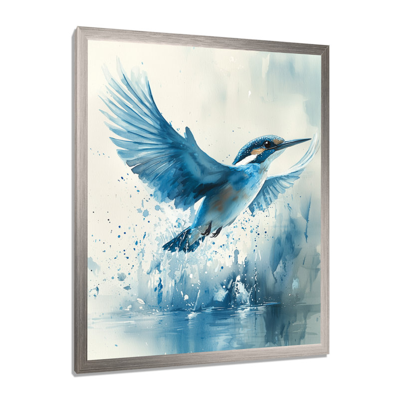 Webster - Animals Canvas Wall Art, Argent argent, H 32 po x l 24 po, Reproduction encadrée sans passe-partout