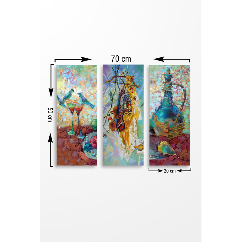 Ensemble de 3 panneaux décoratifs élégants, 27,6 po x 19,7 po | 100% panneau de fibres à densité moyenne, épaisseur: 0,1 pouce | Parfait pour le salon, la chambre à coucher et le bureau, et pour une œuvre d'art élégante et polyvalente