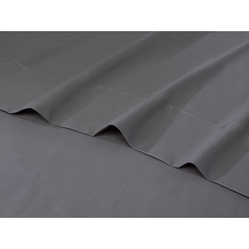 Videri Home Super Soft Sheet Set, Gray, King Sheet Set + Fitted Sheet + 2 Pillowcases
